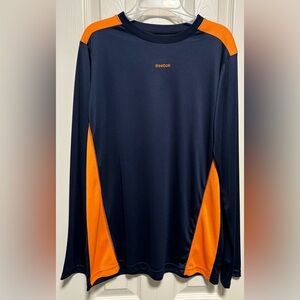 REEBOK  Orange and Navy Blue Boys Long  Sleeve Shirt
